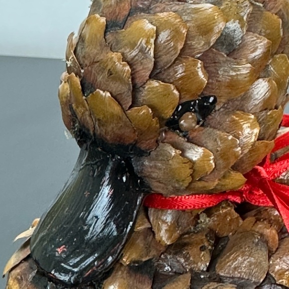 Vtg Handmade Decorative Pinecone Duck Figurine Rustic Folk Art Cabin Retro Lodge - Picture 7 of 15